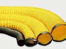 China Fire Proof PVC Tarpaulin Ventilation Tube with biaxial polyester , High tensile distributor